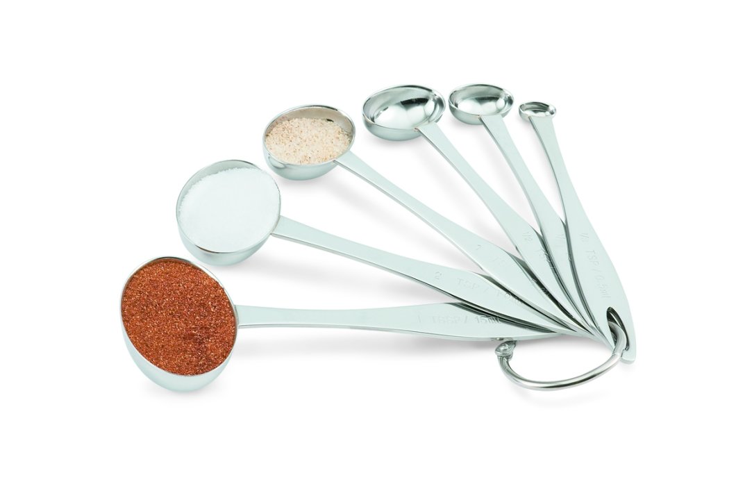 pujadas 6-piece stainless steel oval measuring spoon set