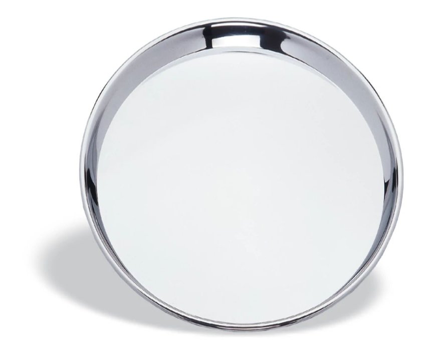 pujadas Round serving tray 40 centimeter stainless steel in mirror finish