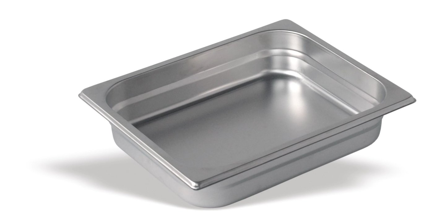 pujadas Steam table pan 1/2-size gastronorm 65 millimeter deep stainless steel induction-ready