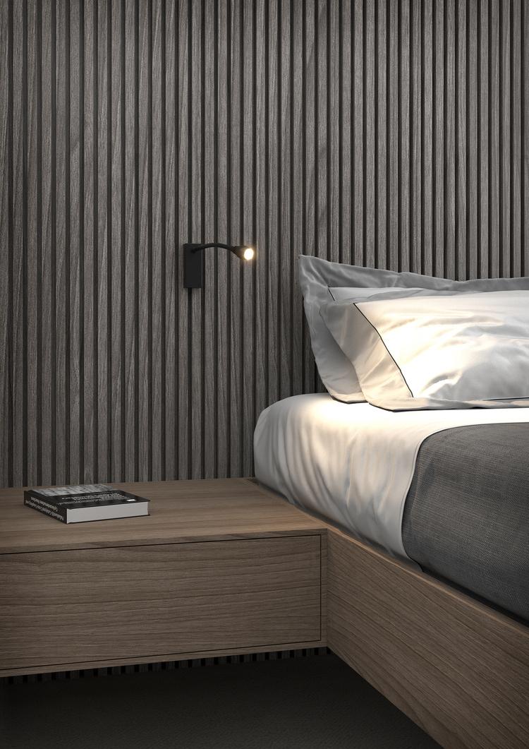 Pujol Iluminación A-022/BASEAplique De Lectura Con Flexo LED Y Base De Superfície. Sin Interruptor