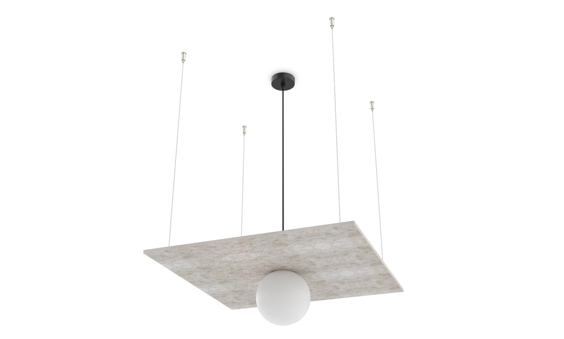 pujol iluminación C-234/60Colgante acustic 600X600 y bola Ø150