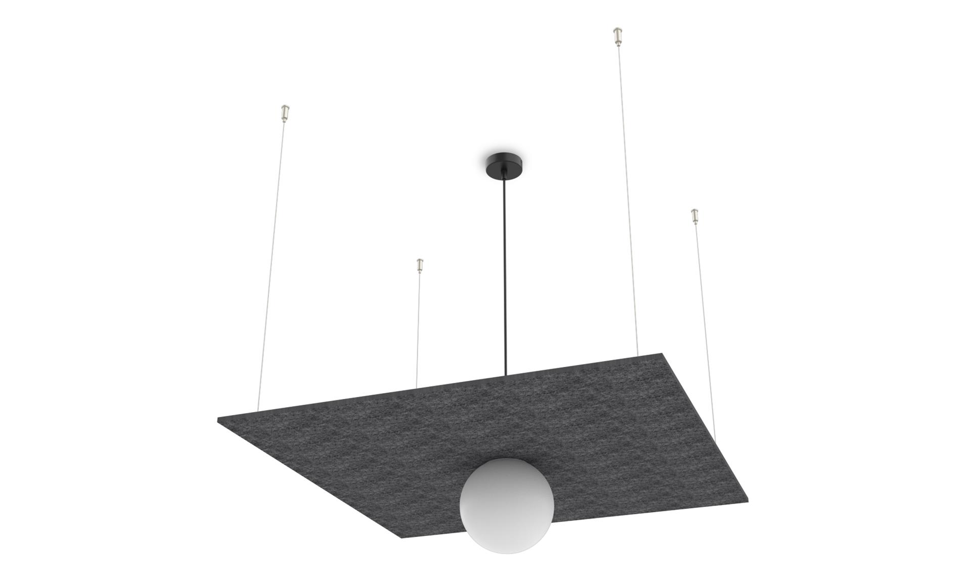 pujol iluminación C-234/80Colgante acustic 800X800 y con Ø150
