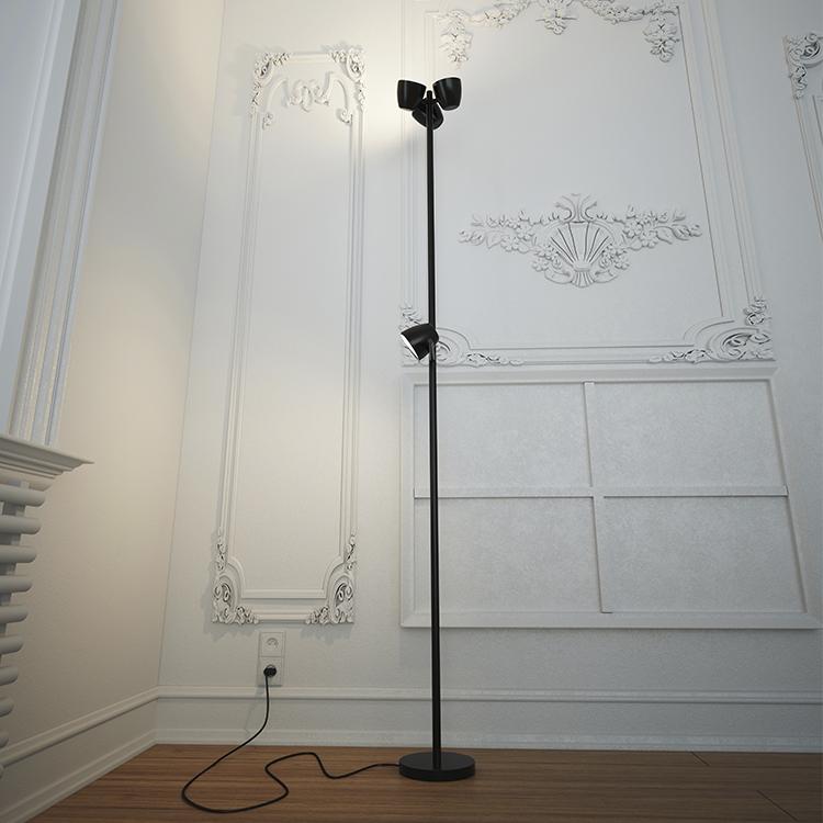 Pujol Iluminación P-201Lampara De Pie LED 4 Focos