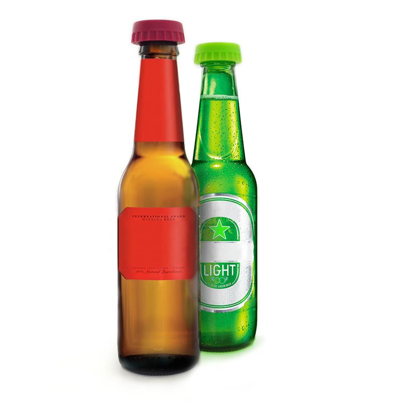 Pulltex 2 Tapones De Cerveza En Silicona (Negro/violeta)