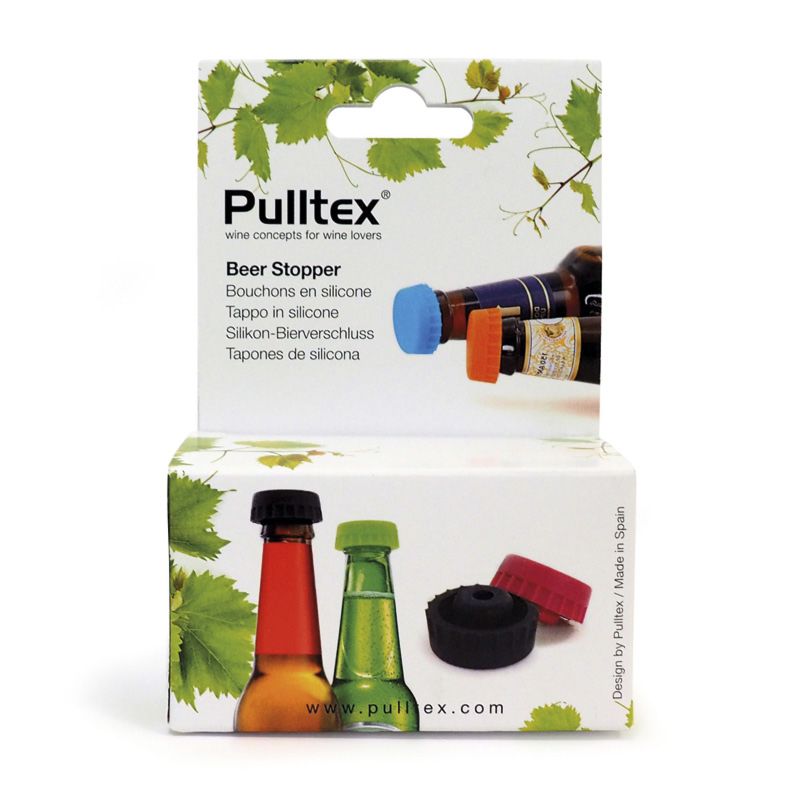 Pulltex 2 Tapones De Cerveza En Silicona (Negro/violeta)