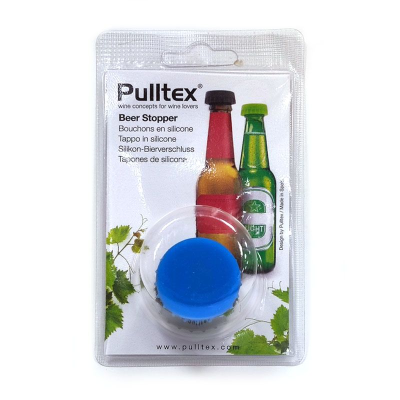 pulltex 2 Beer Stoppers in Silicone (Black/Blue)