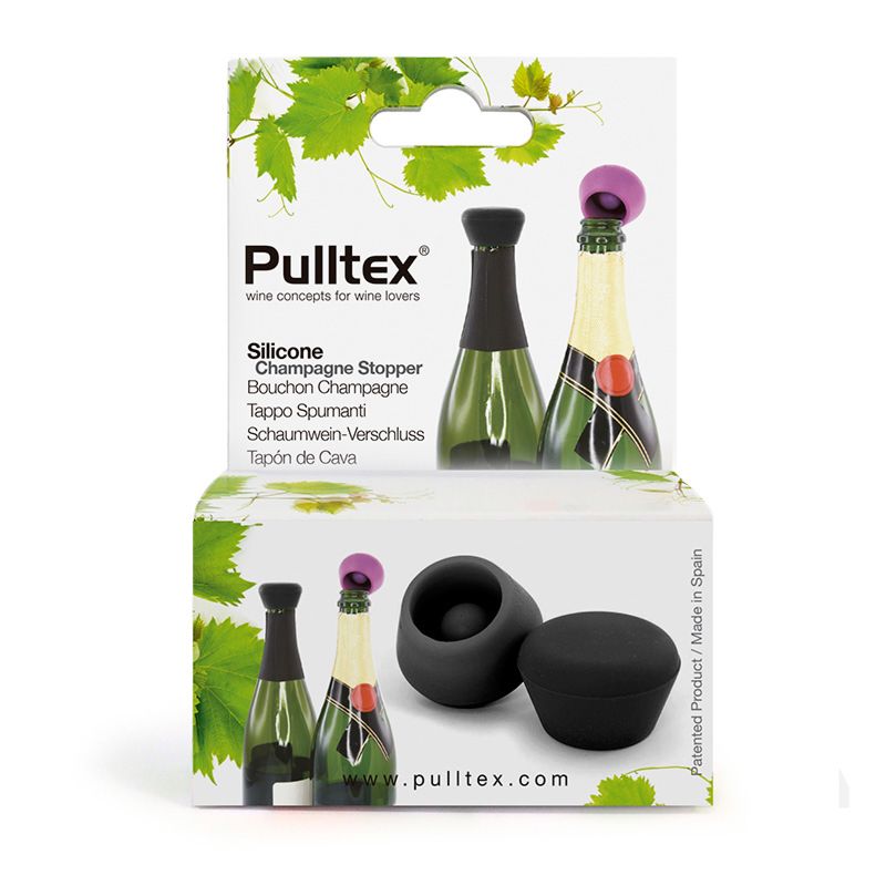 Pulltex Tapón De Cava En Silicona Negra