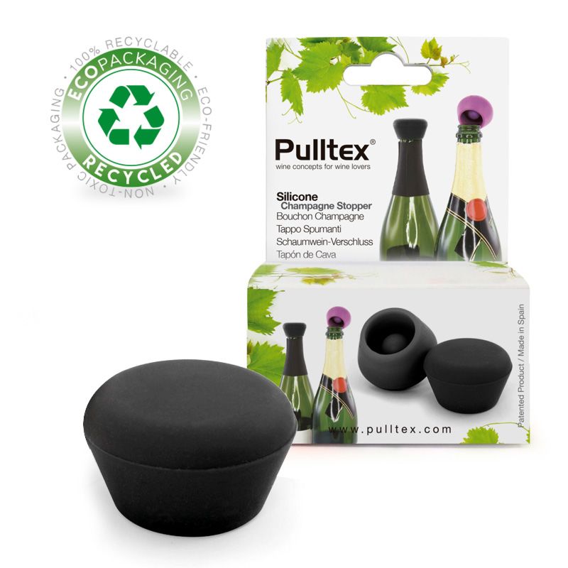 pulltex Tapón de Cava en Silicona Negra