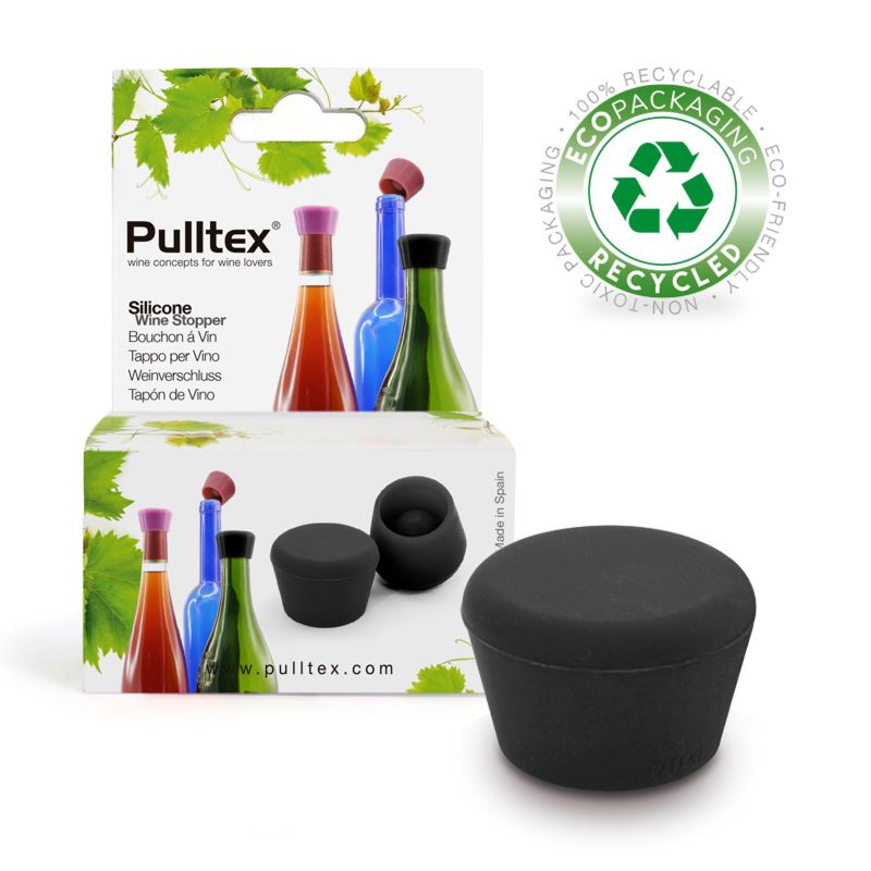 pulltex Tapón de vino en silicona negro