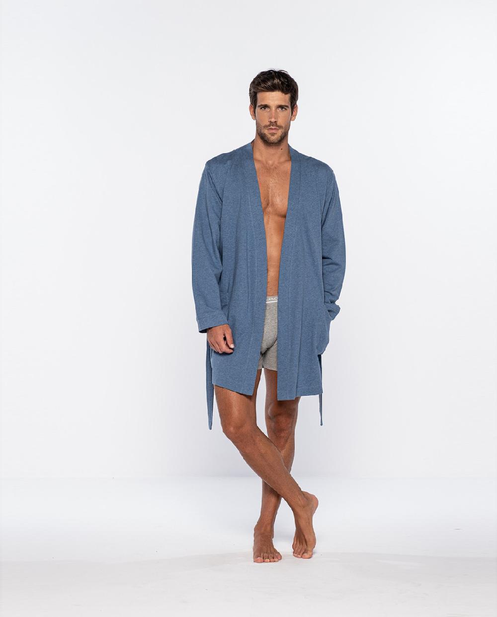 punto blanco Batín corto de algodón orgánico Organix