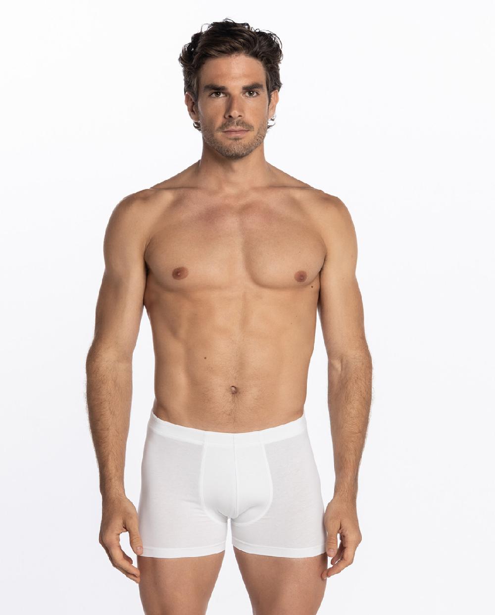 punto blanco Bóxer de algodón de hilo de Escocia - Luxury