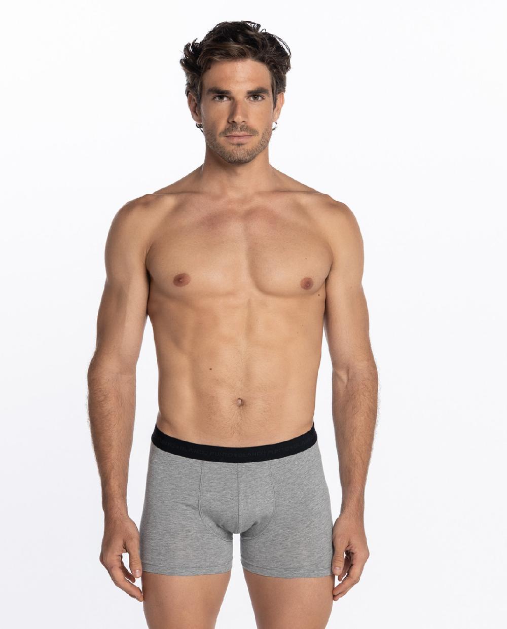 punto blanco Bóxer de algodón supima y micromodal - Luxury