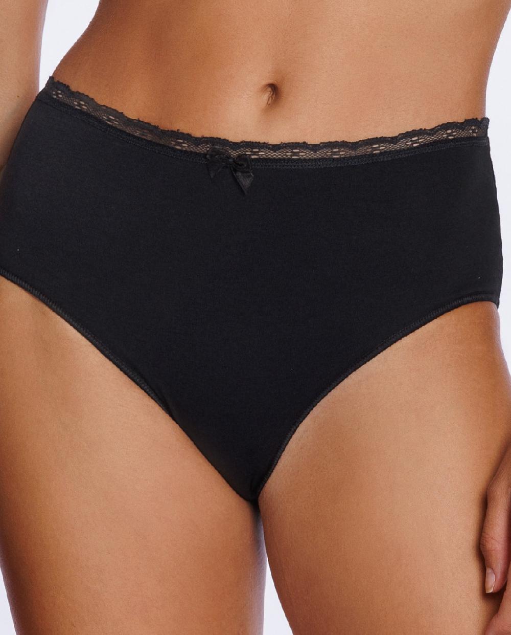 Punto Blanco Brief Alto De Algodón Elástico Urban Lace