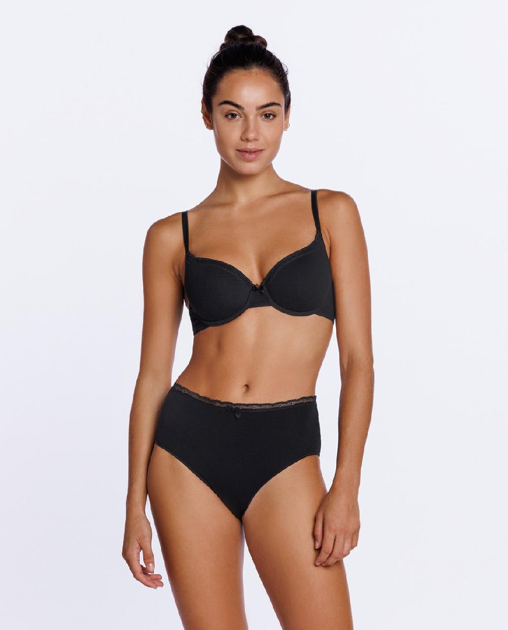 Punto Blanco Brief Alto De Algodón Elástico Urban Lace