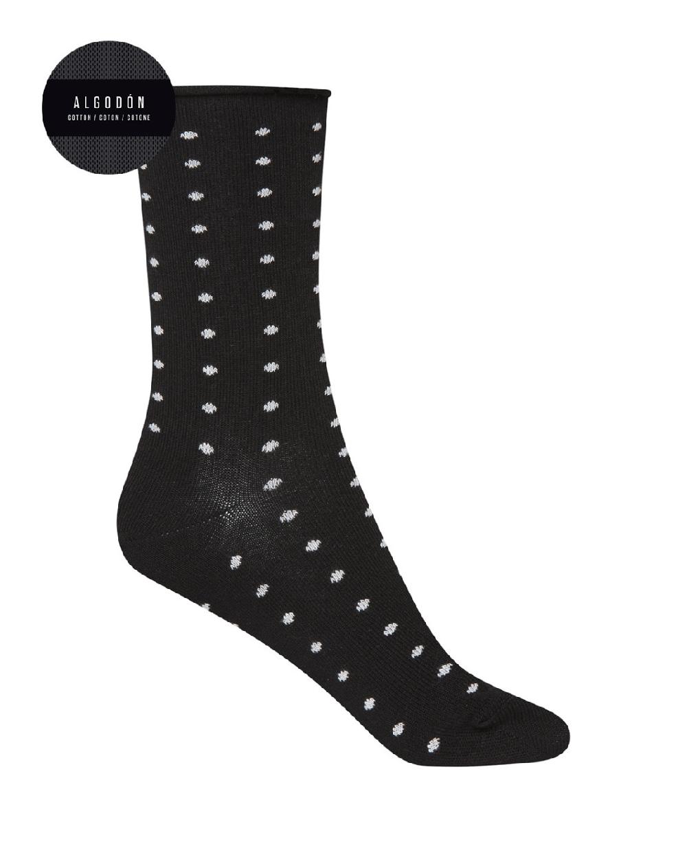 Punto Blanco Caja De 3 Calcetines De Algodón Fantasía - Puño Roulé