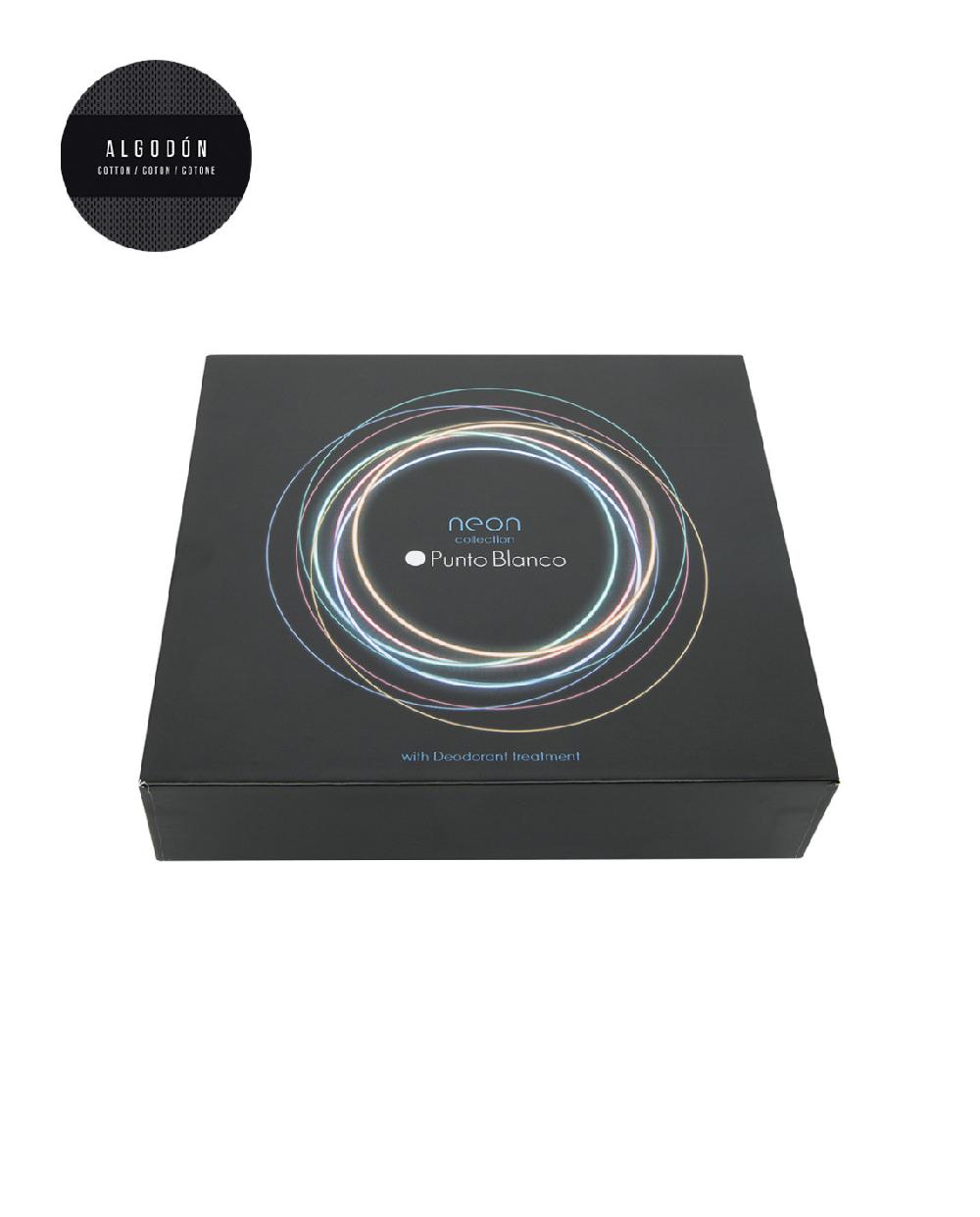 Punto Blanco Caja De 4 Calcetines De Algodón - Puño Americano