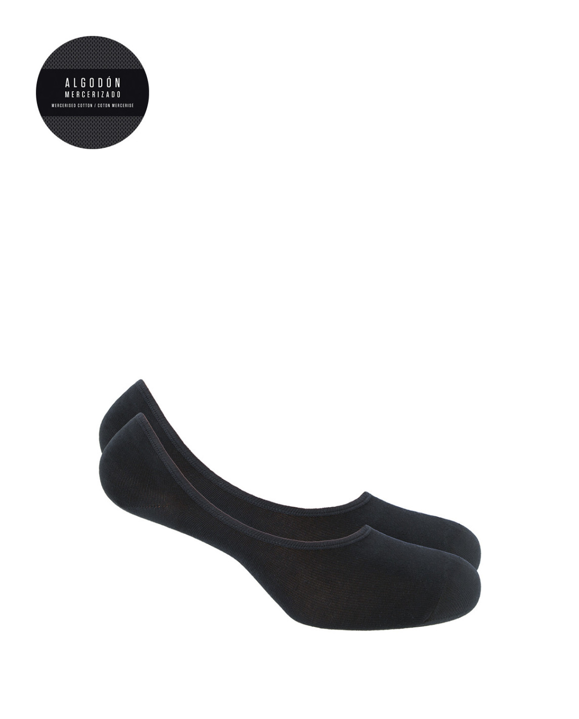 punto blanco Caja pack de 2 calcetines invisibles de alg mercerizado