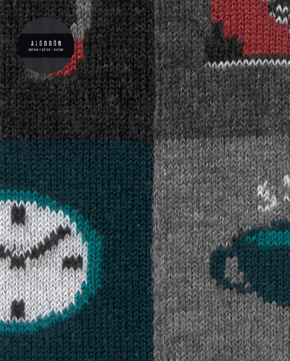 Punto Blanco Calcetines De Algodón - Cuadros Con Motivos