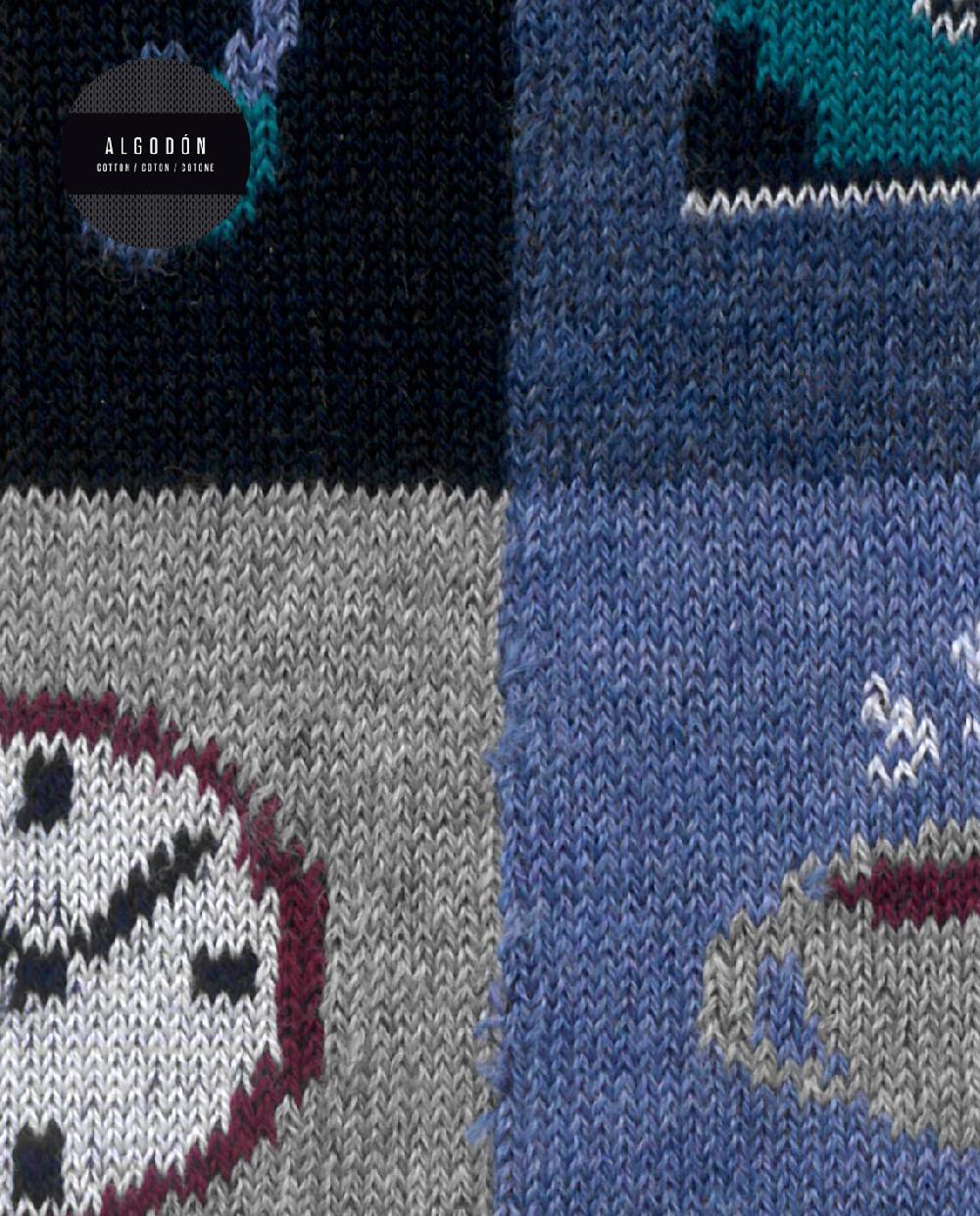 Punto Blanco Calcetines De Algodón - Cuadros Con Motivos