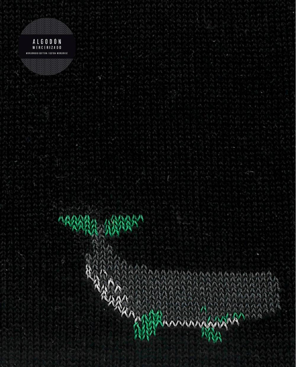 Punto Blanco Calcetines De Algodón Mercerizado - Ballenas