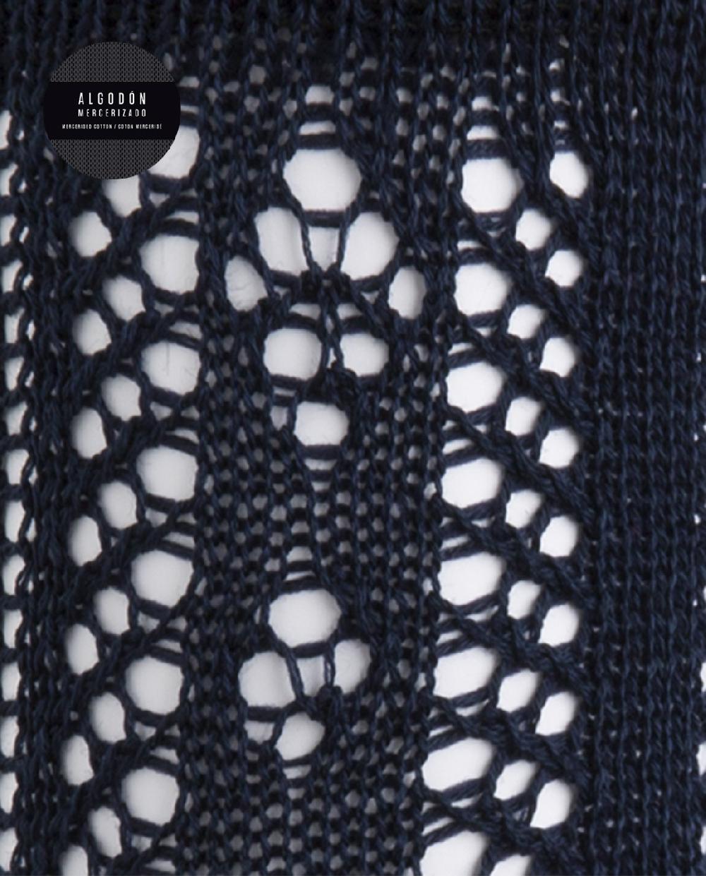 Punto Blanco Calcetines De Algodón Mercerizado Calados