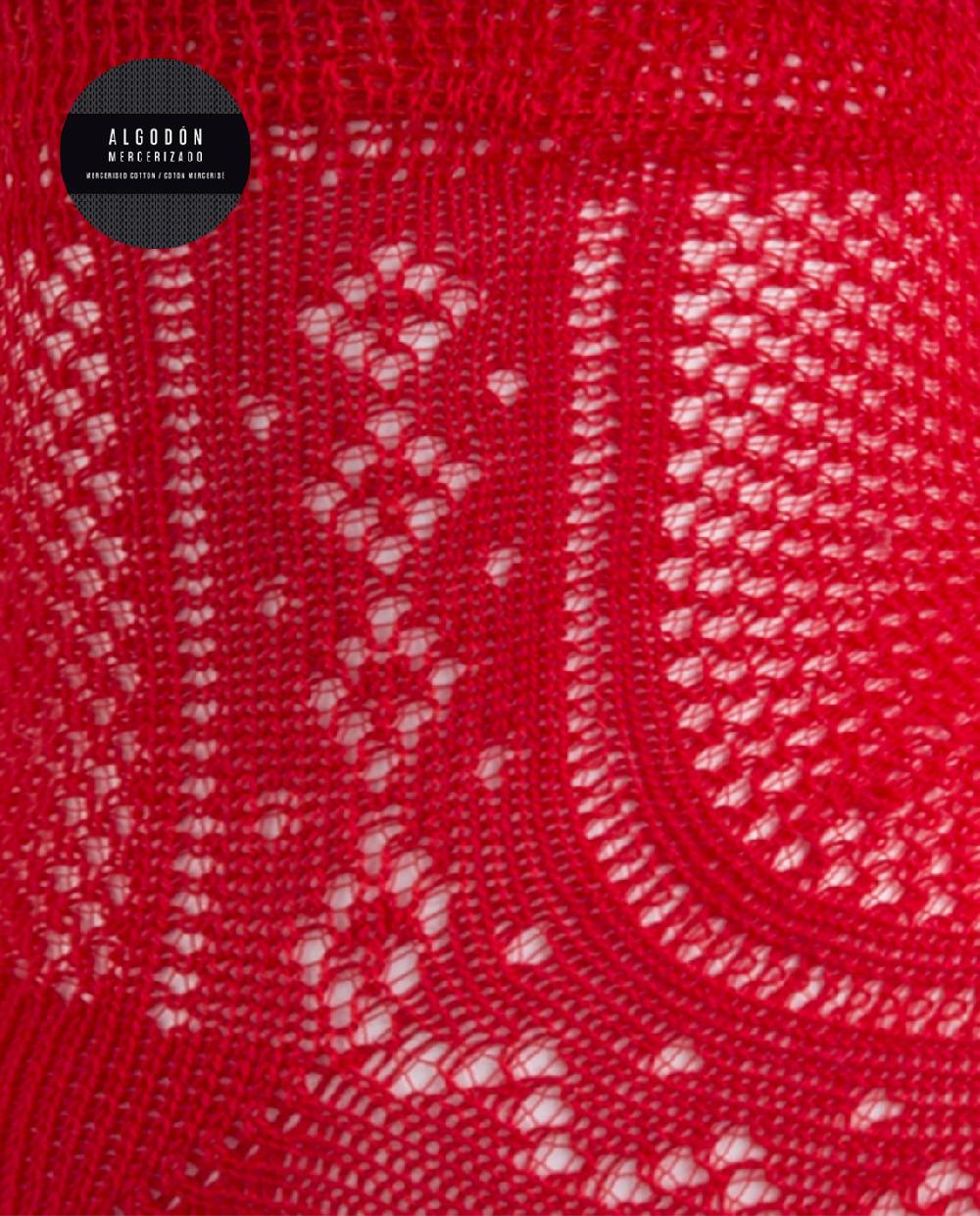 Punto Blanco Calcetines De Algodón Mercerizado Calados