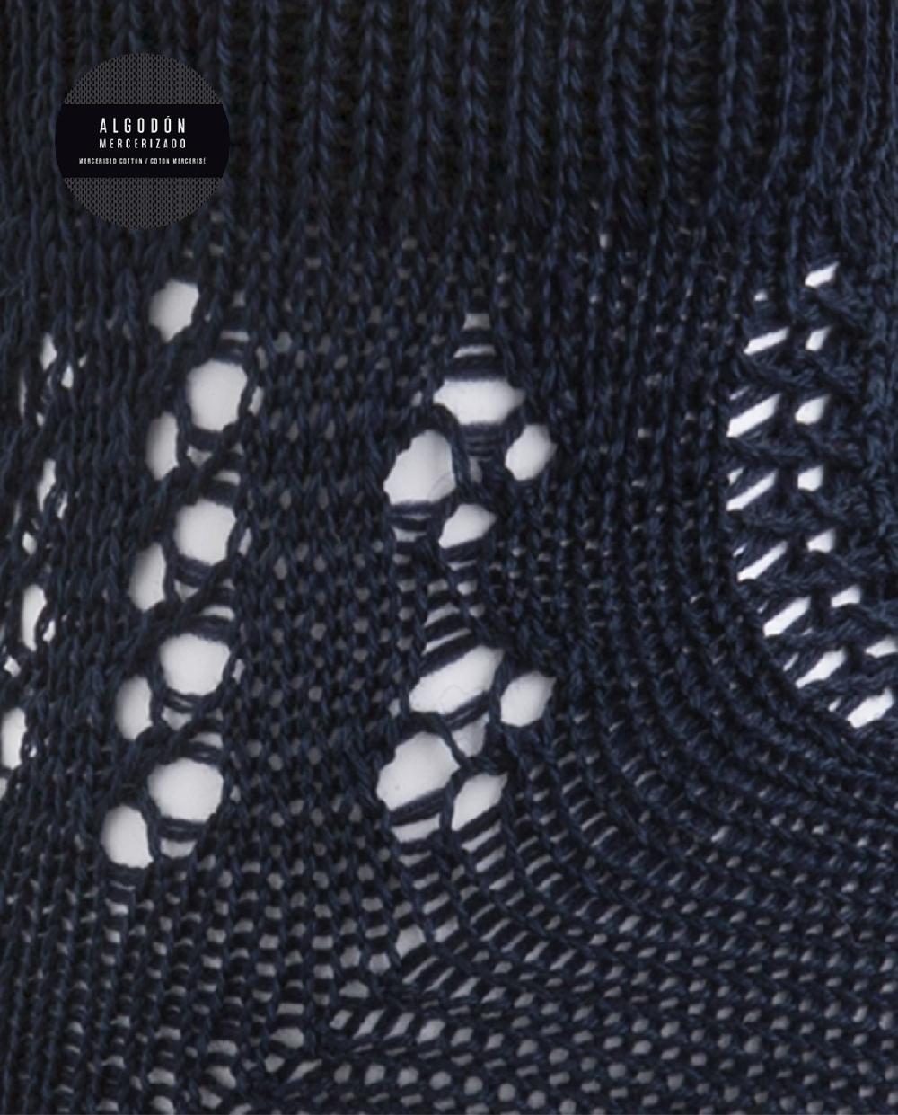 Punto Blanco Calcetines De Algodón Mercerizado Calados