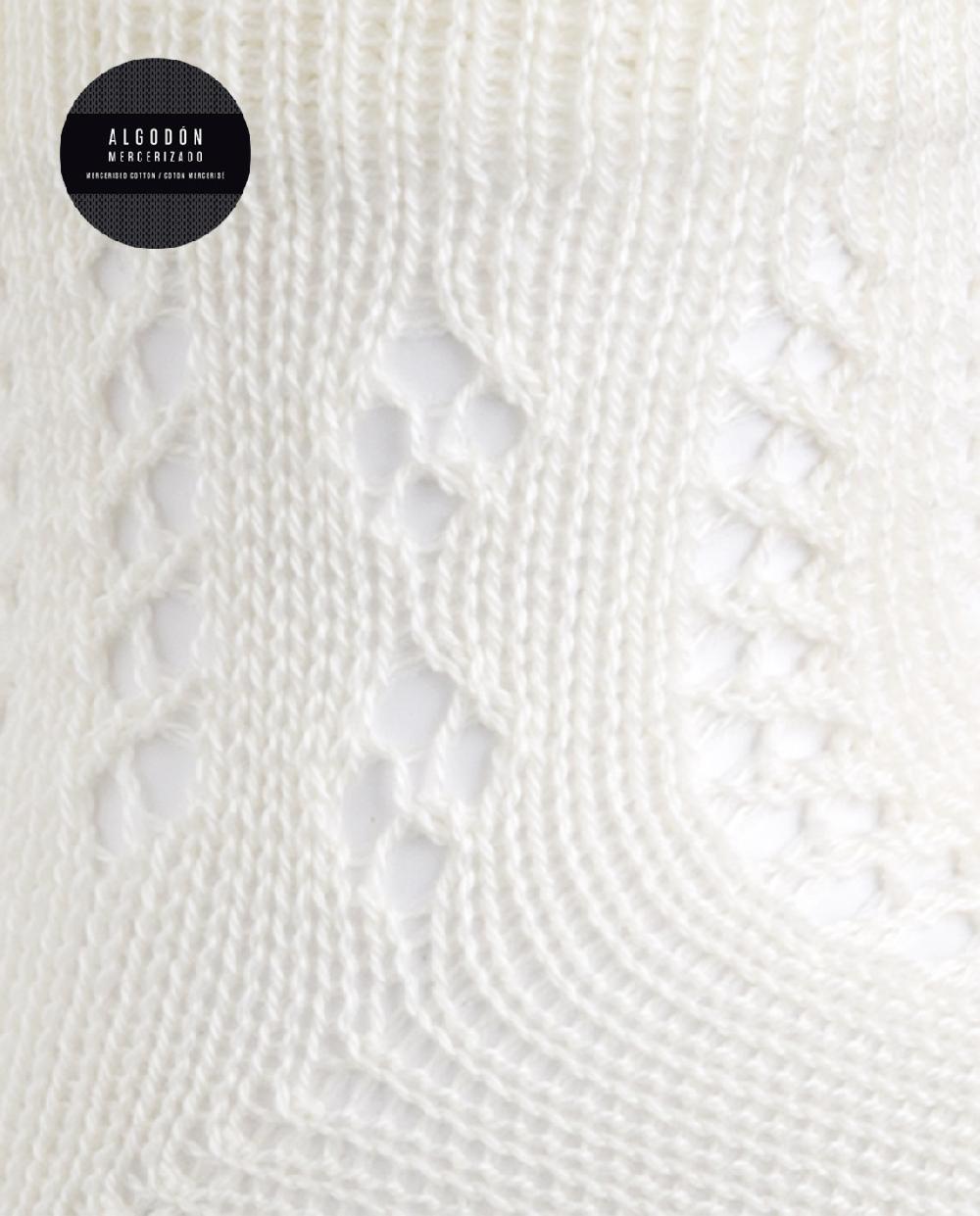 Punto Blanco Calcetines De Algodón Mercerizado Calados