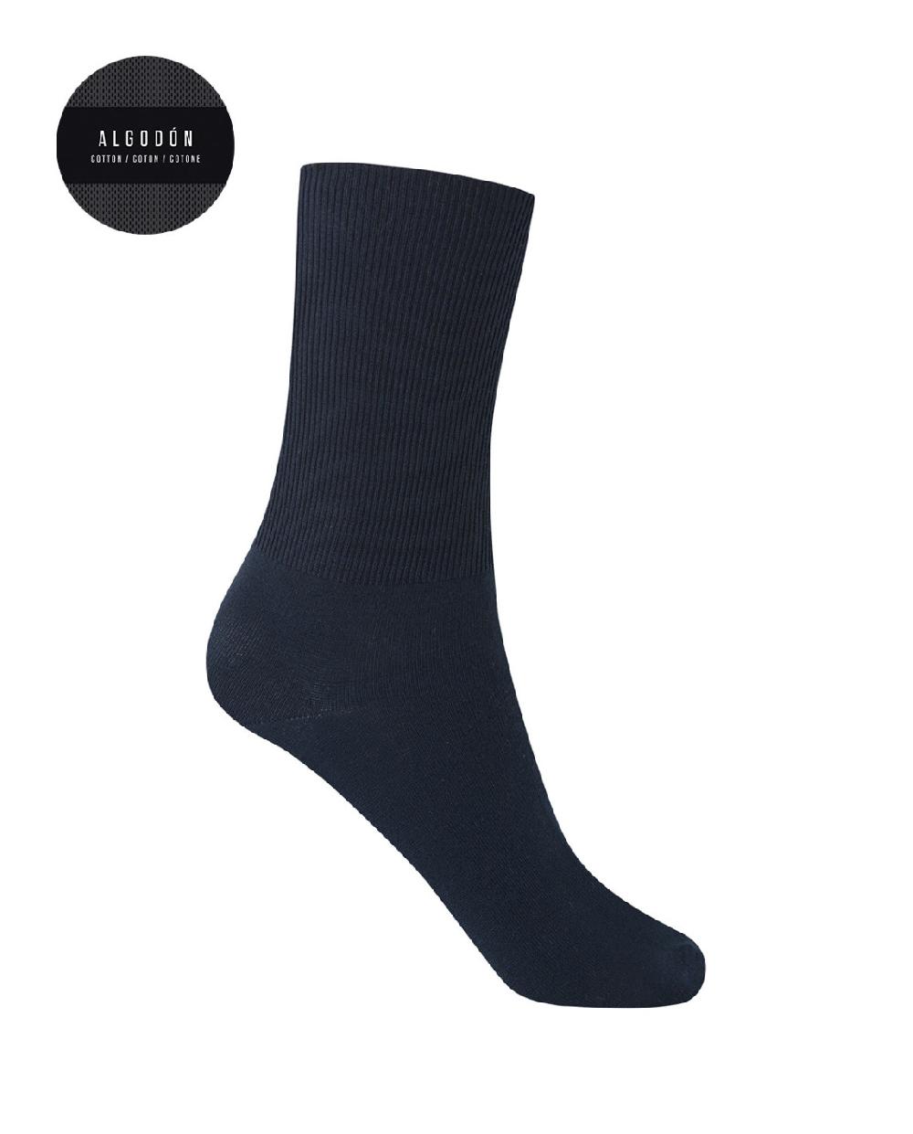 punto blanco Calcetines de algodón mercerizado de canalé