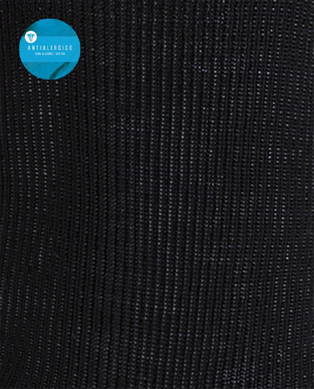 Punto Blanco Calcetines De Algodón Mercerizado De Canalé - Antialérgico