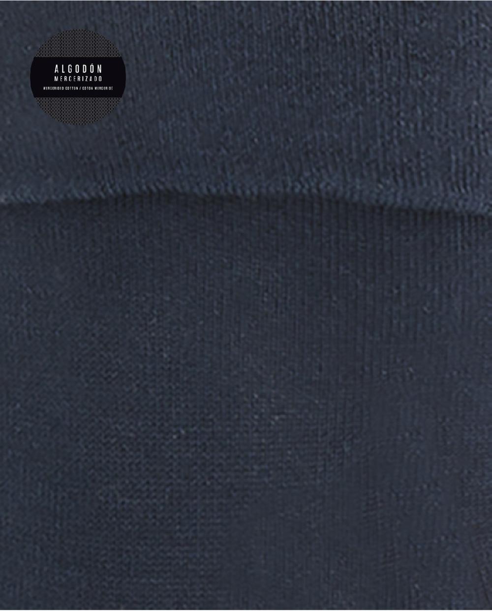 Punto Blanco Calcetines De Algodón Mercerizado Lisos Con Puño Tumbado