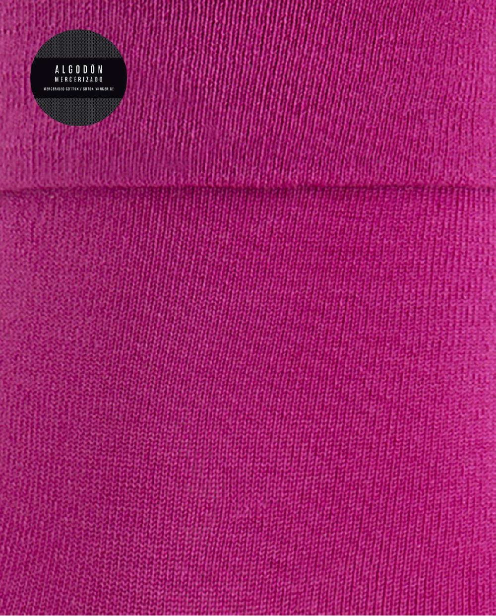 Punto Blanco Calcetines De Algodón Mercerizado Lisos Con Puño Tumbado