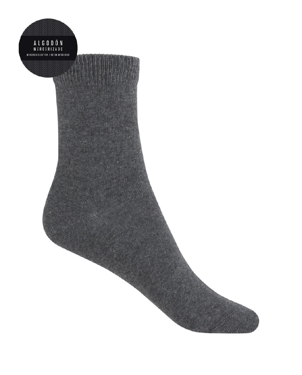 punto blanco Calcetines de algodón mercerizado lisos - sandwich
