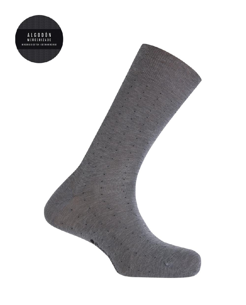 punto blanco Calcetines de algodón mercerizado - puntitos