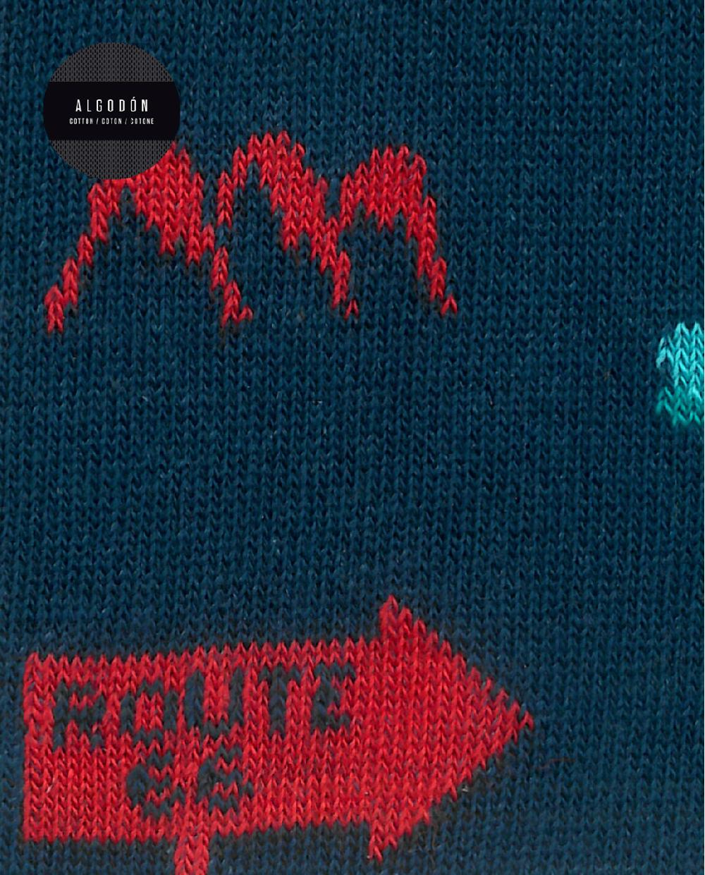 Punto Blanco Calcetines De Algodón - Motivos Route 66