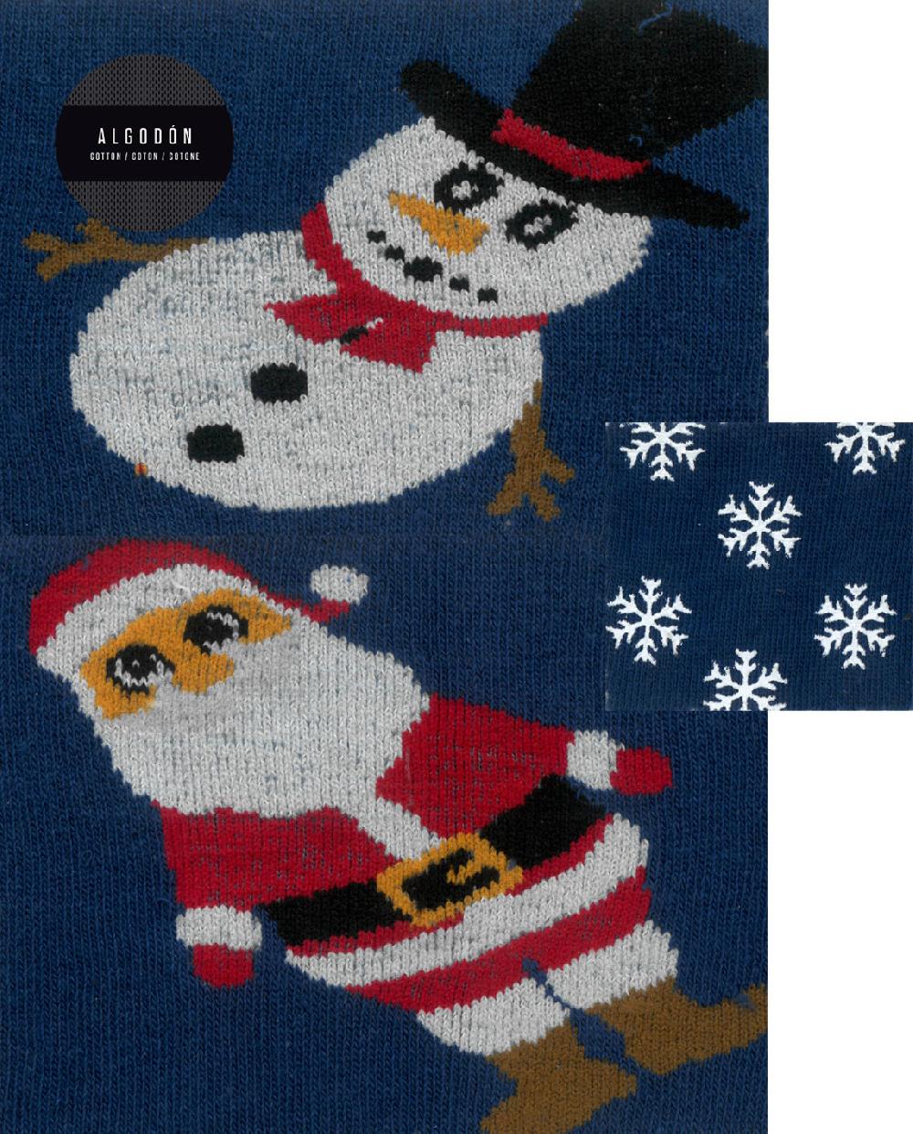 Punto Blanco Calcetines De Algodón Navidad - Antideslizante