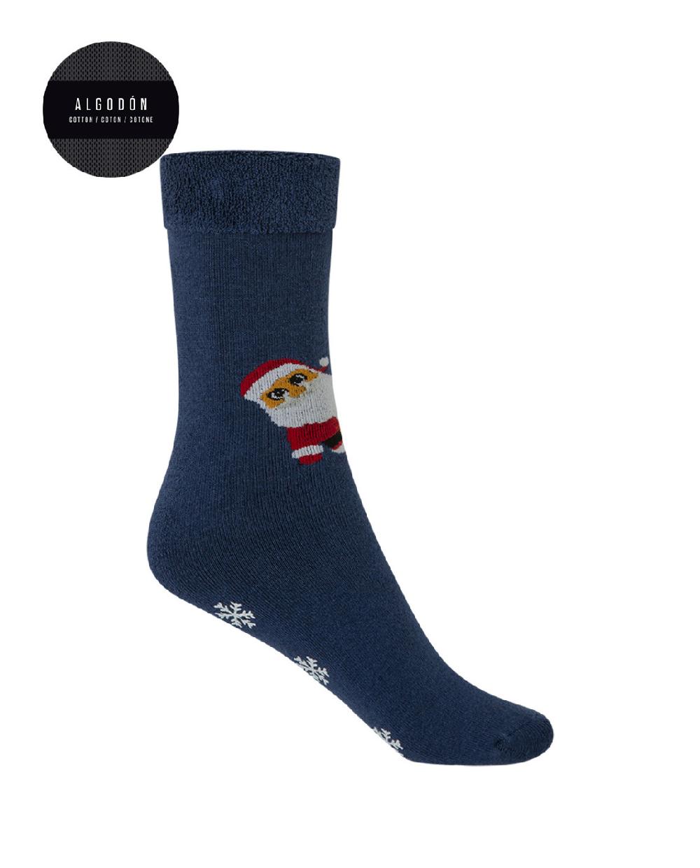 Punto Blanco Calcetines De Algodón Navidad - Antideslizante