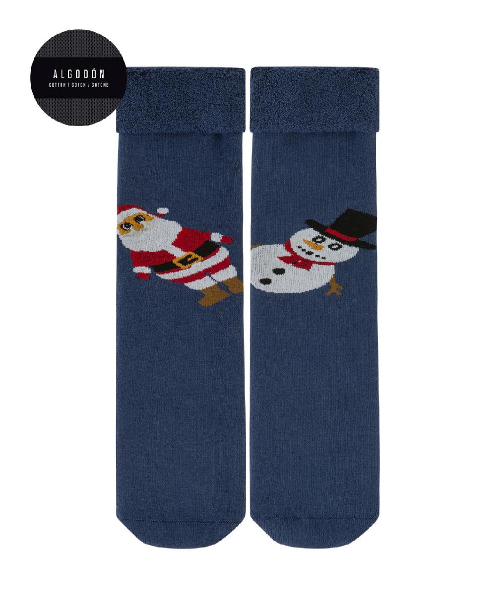 punto blanco Calcetines de algodón Navidad - antideslizante