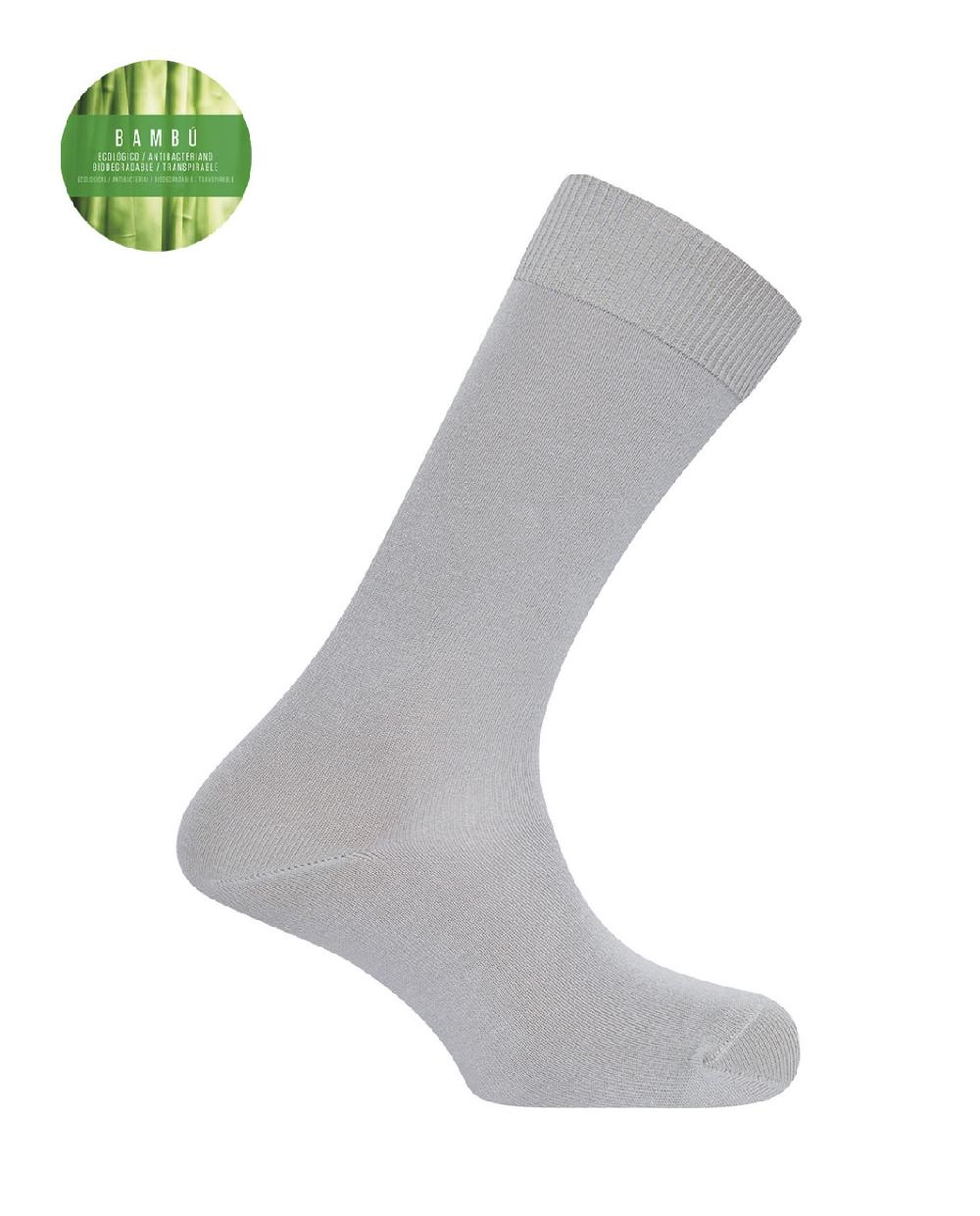 punto blanco Calcetines de bambú lisos - puño antipresión