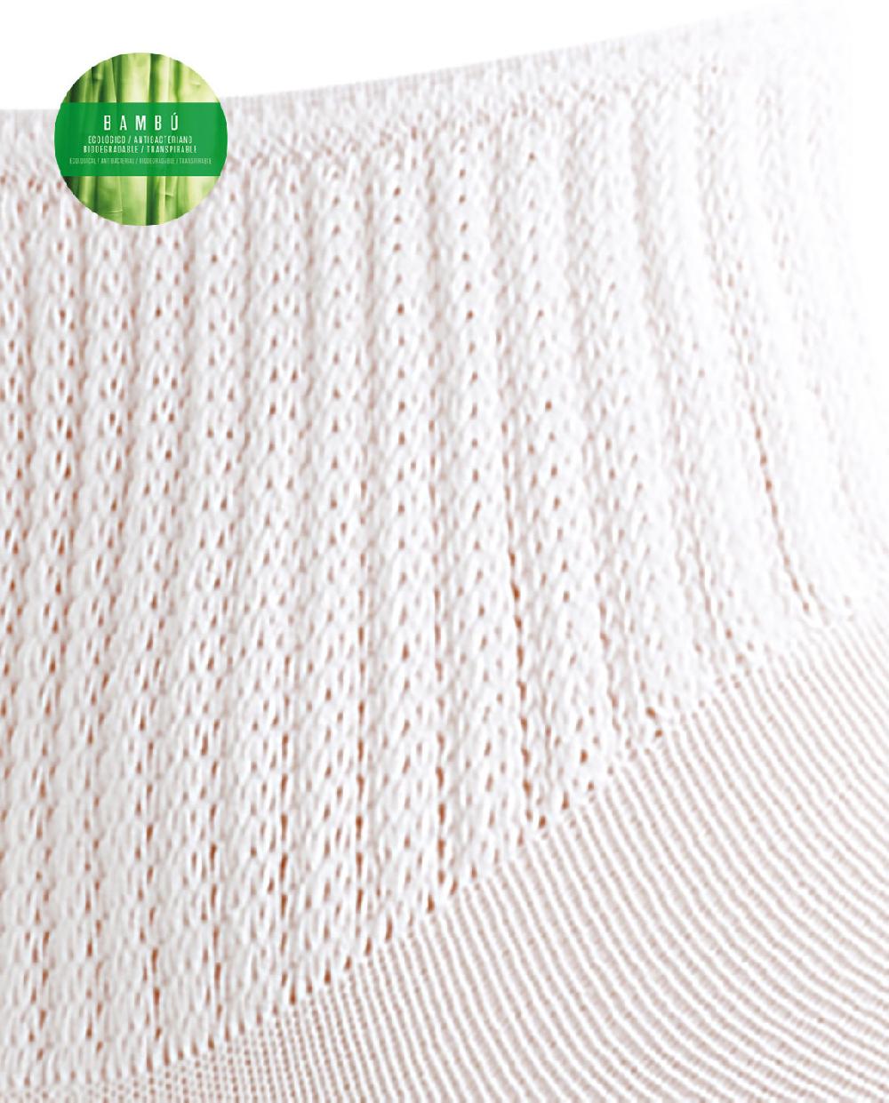 Punto Blanco Calcetines De Bambú Y Viscosa Con Puño Canalé