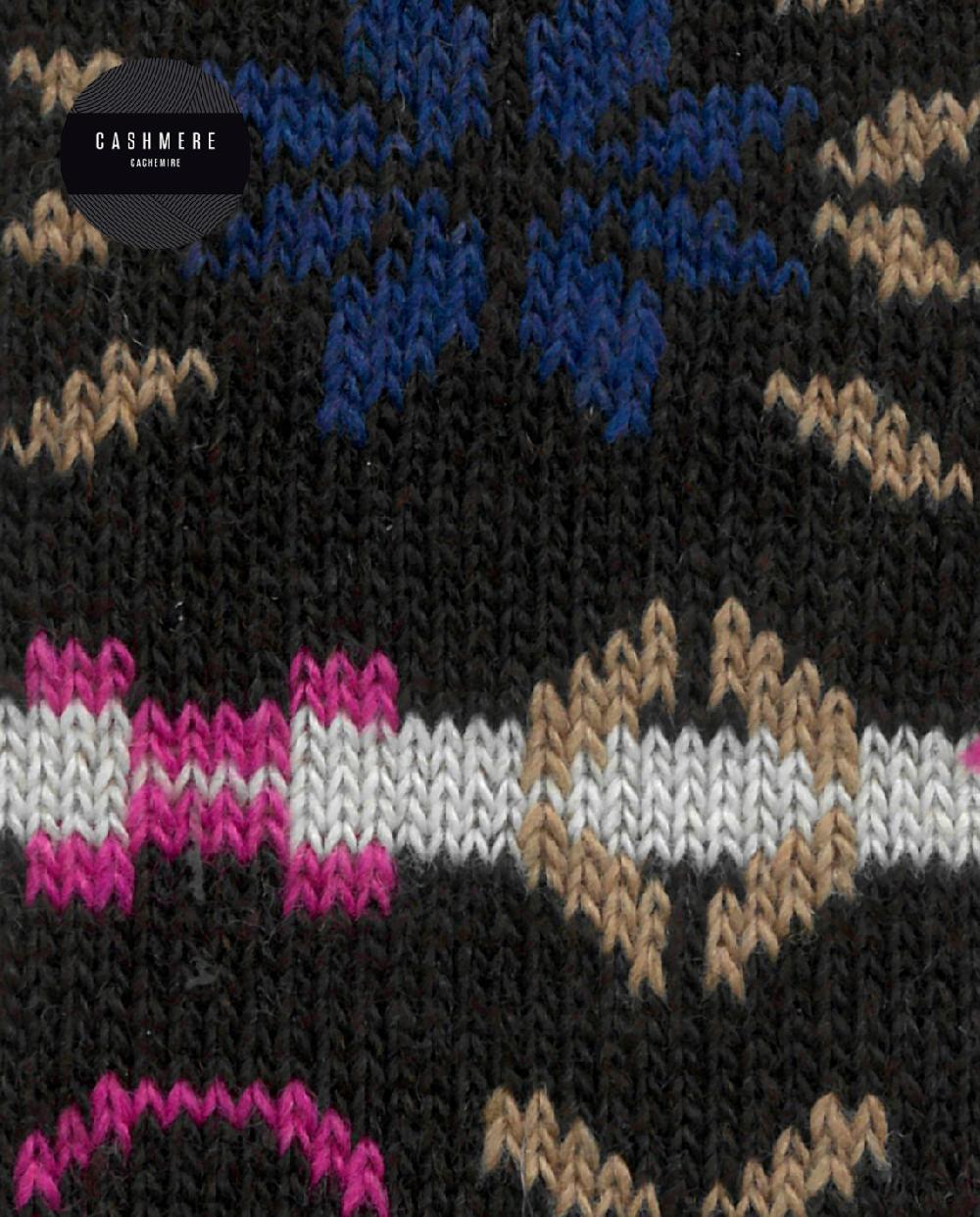 Punto Blanco Calcetines De Cashmere/lana - Cenefa - Puño Roulé