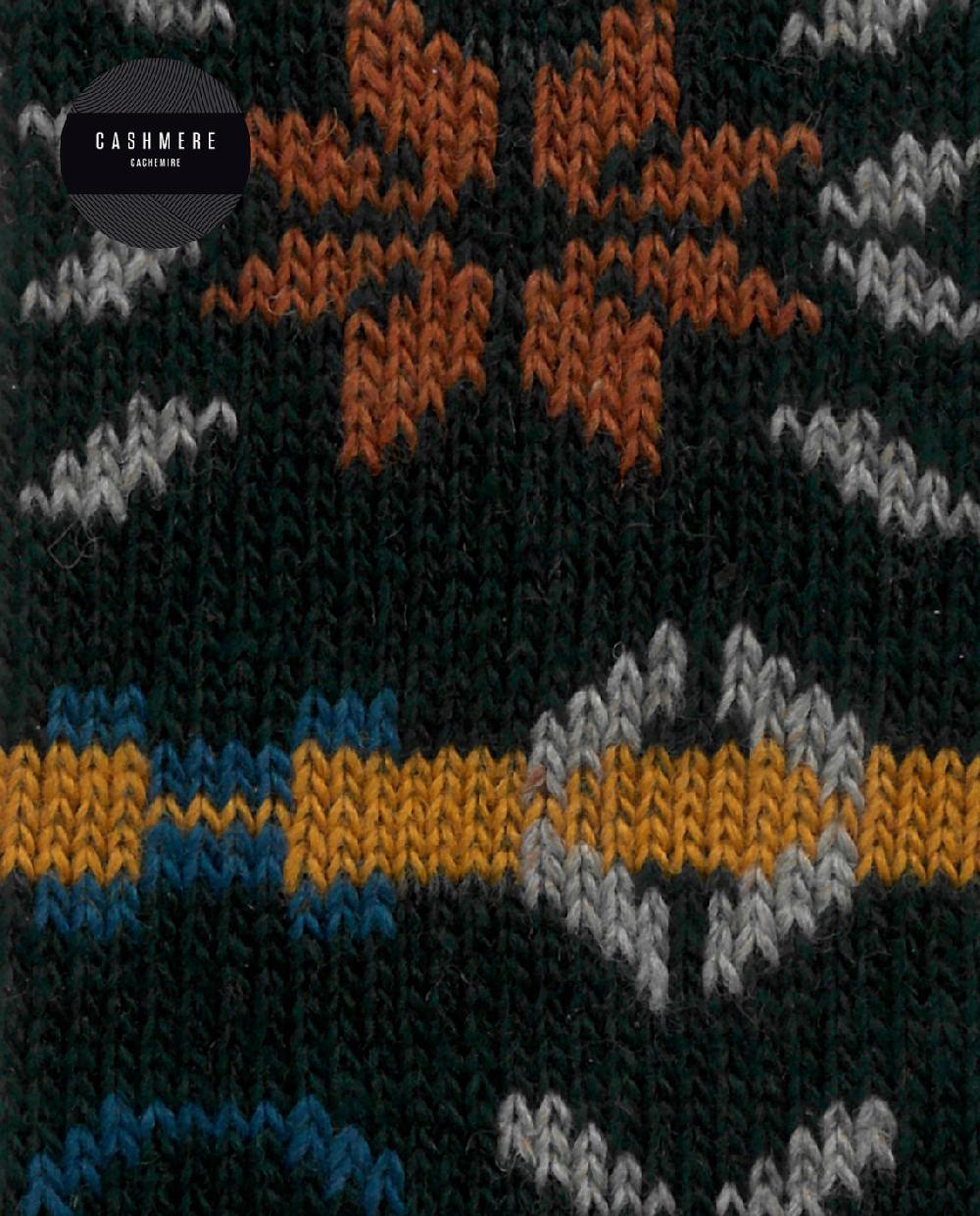 Punto Blanco Calcetines De Cashmere/lana - Cenefa - Puño Roulé