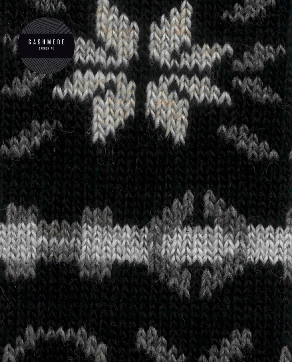 Punto Blanco Calcetines De Cashmere/lana - Cenefa - Puño Roulé