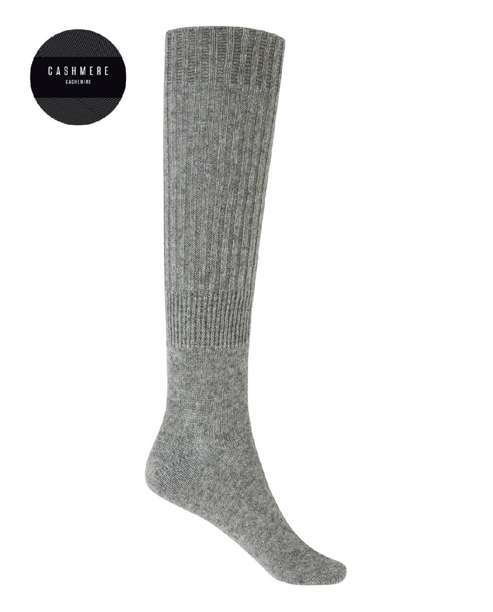 punto blanco Calcetines de cashmere/lana - con canalé