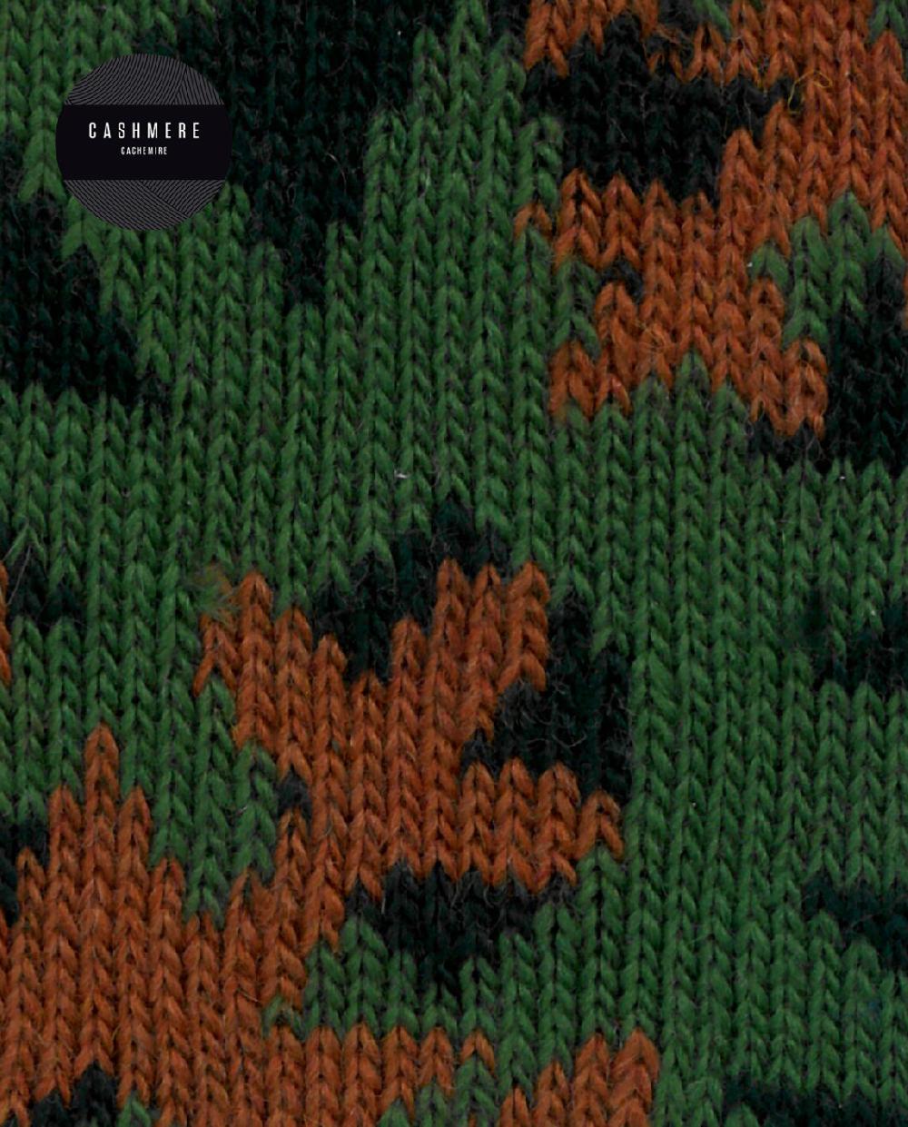 Punto Blanco Calcetines De Cashmere/lana - Flores De Nieve - Puño Roulé