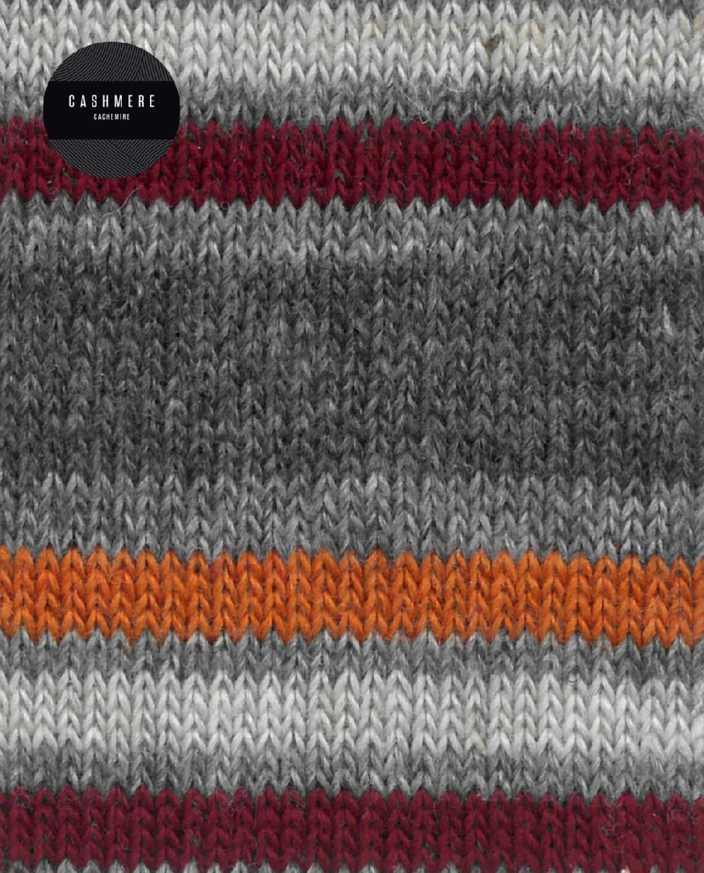 Punto Blanco Calcetines De Cashmere/lana - Listado - Puño Roulé