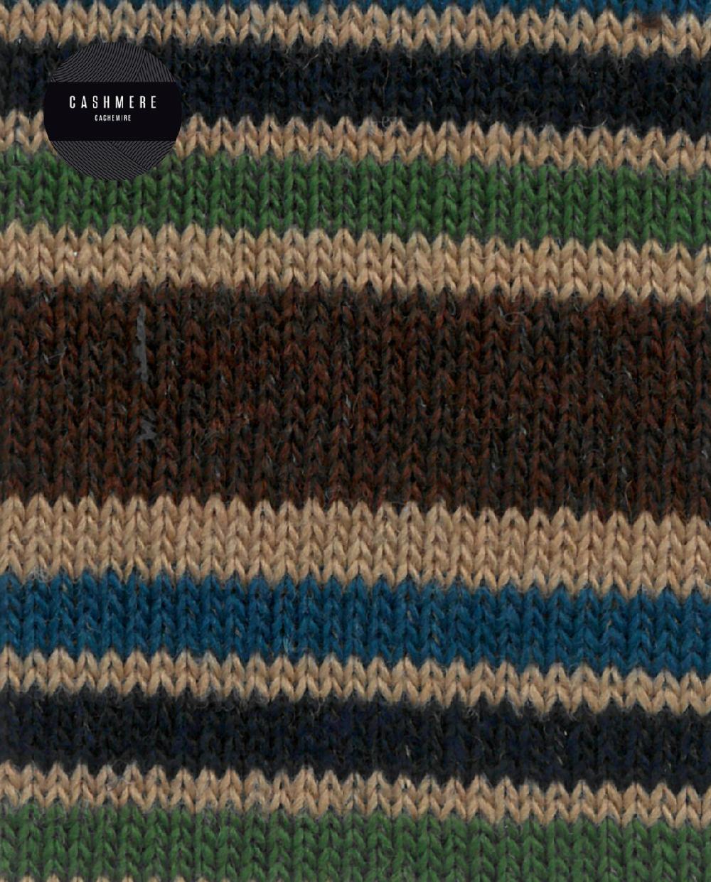 Punto Blanco Calcetines De Cashmere/lana - Listado - Puño Roulé