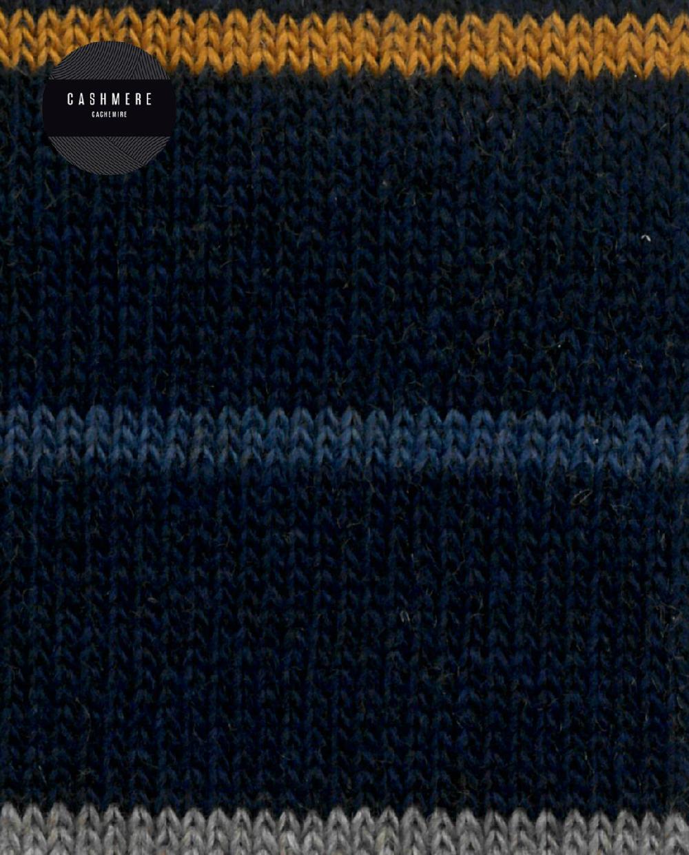 Punto Blanco Calcetines De Cashmere/lana - Listas - Puño Roulé