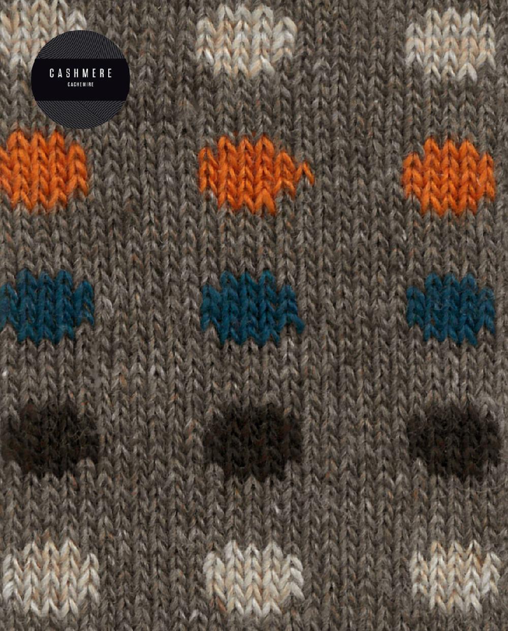 Punto Blanco Calcetines De Cashmere/lana - Lunares - Puño Roulé