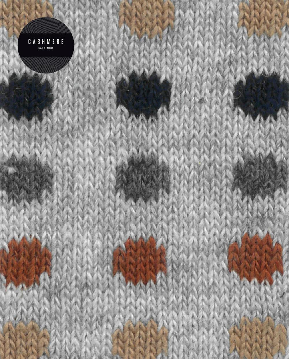 Punto Blanco Calcetines De Cashmere/lana - Lunares - Puño Roulé